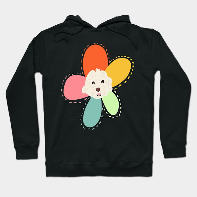 Sunshine Rainbow Flower Dog Hoodie by PatternbyNOK